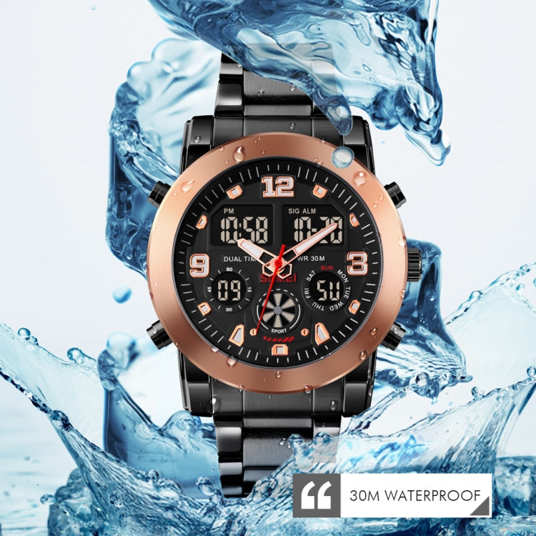 skmei-1642-three-time-display-luminous-electronic-watch-support-alarm-clocksilver