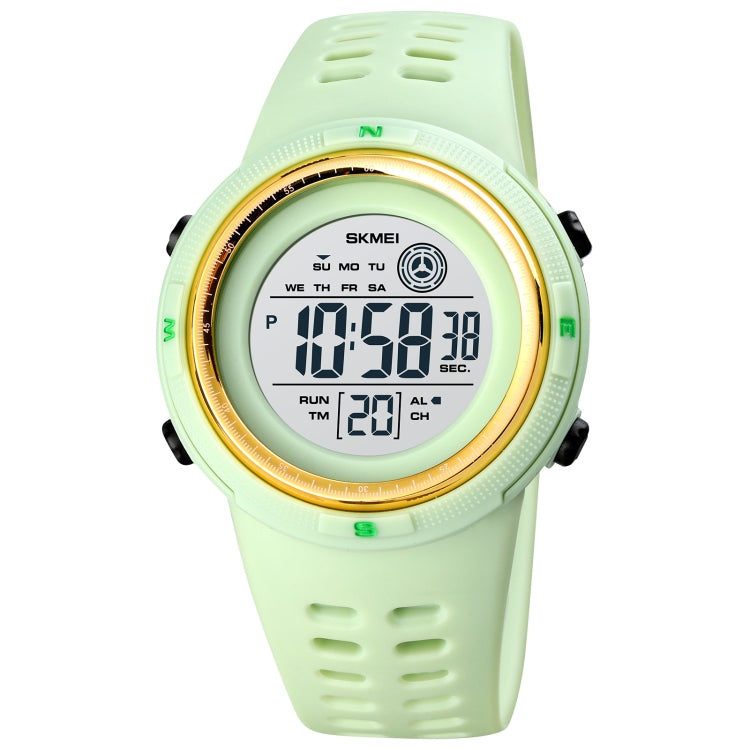 skmei-1773-triplicate-round-led-dual-time-digital-display-colorful-backlight-electronic-watchlight-green