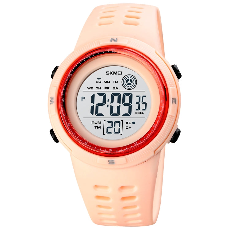 skmei-1773-triplicate-round-led-dual-time-digital-display-colorful-backlight-electronic-watchpink