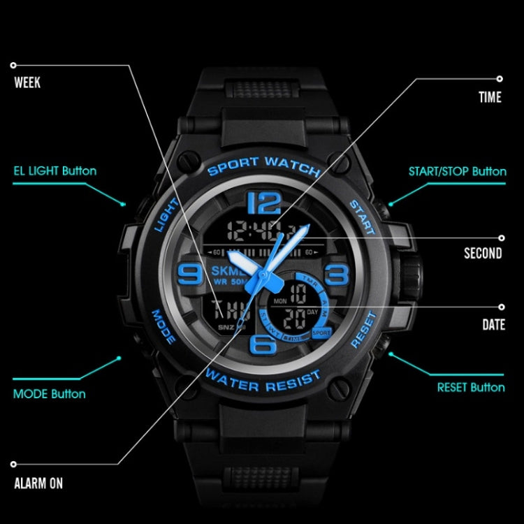 SKMEI 1452 Outdoor Sports Electronic Watch Multifunctional Waterproof Watch(Red)