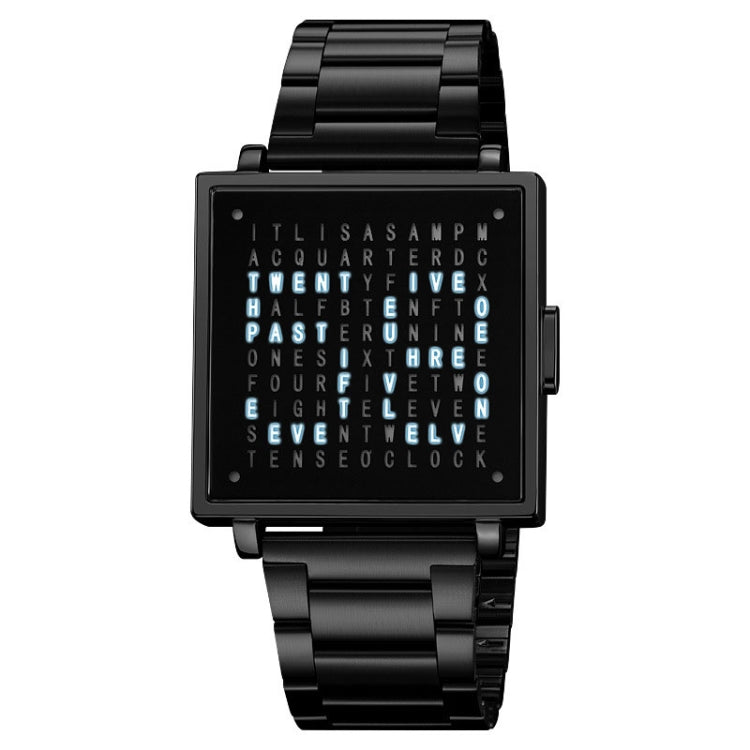 skmei-multi-function-letter-display-dial-square-men-electronic-watch-color-black-steel-band