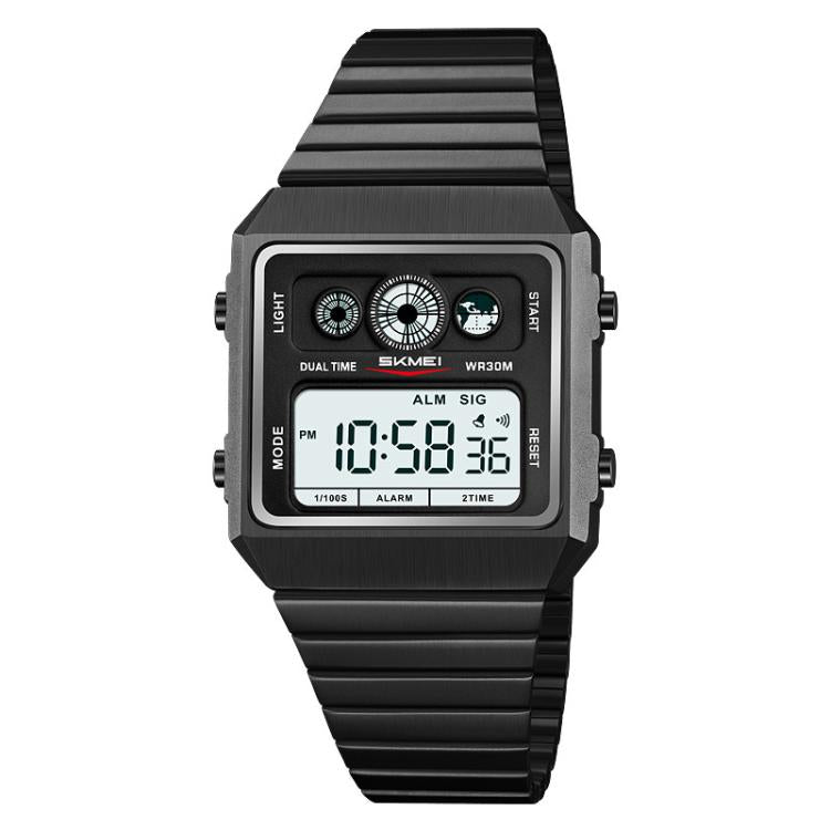 skmei-2450-men-business-multifunctional-watch-casual-waterproof-square-electronic-watchblack