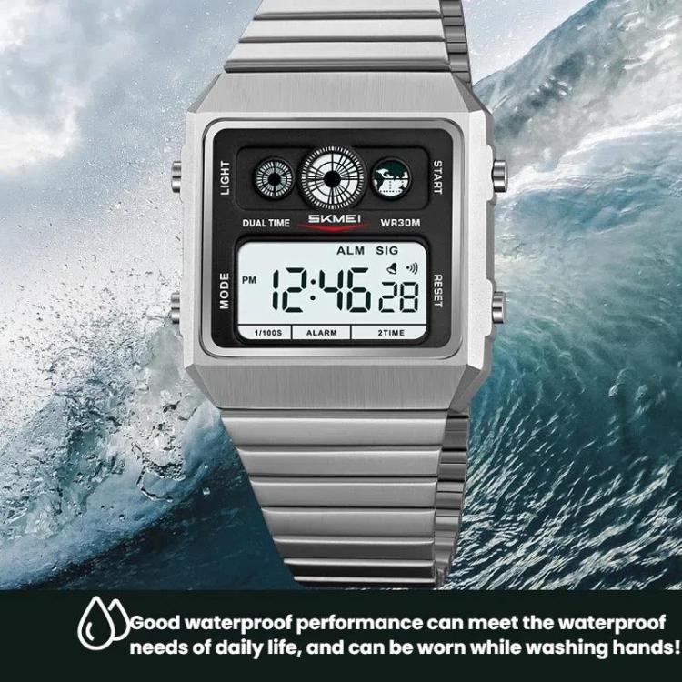 skmei-2450-men-business-multifunctional-watch-casual-waterproof-square-electronic-watchsilver