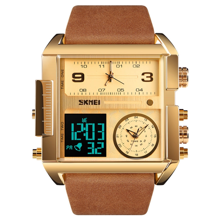 skmei-1391-multifunctional-men-business-digital-watch-30m-waterproof-square-dial-wrist-watch-with-leather-watchbandgold