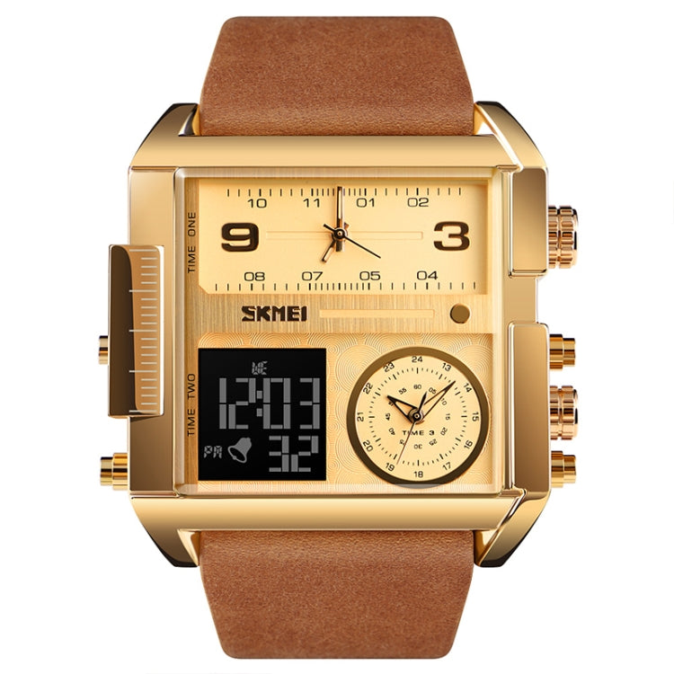 skmei-1391-multifunctional-men-business-digital-watch-30m-waterproof-square-dial-wrist-watch-with-leather-watchbandgold