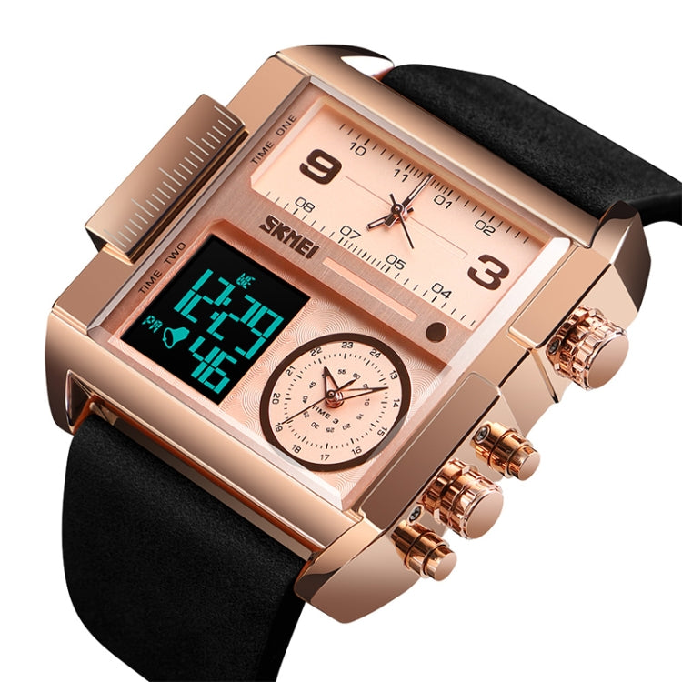 skmei-1391-multifunctional-men-business-digital-watch-30m-waterproof-square-dial-wrist-watch-with-leather-watchbandrose-gold