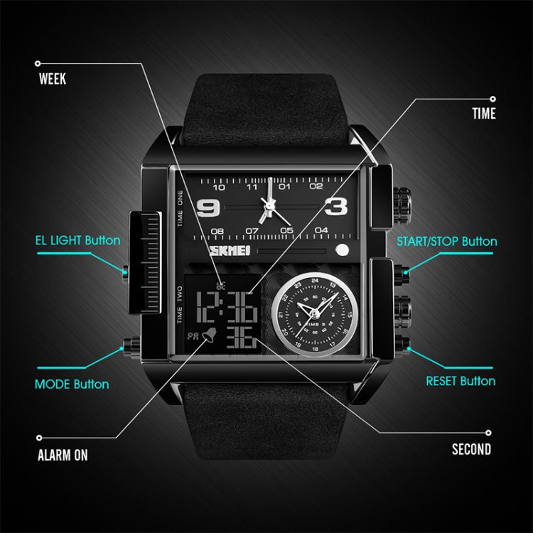 skmei-1391-multifunctional-men-business-digital-watch-30m-waterproof-square-dial-wrist-watch-with-leather-watchbandrose-gold