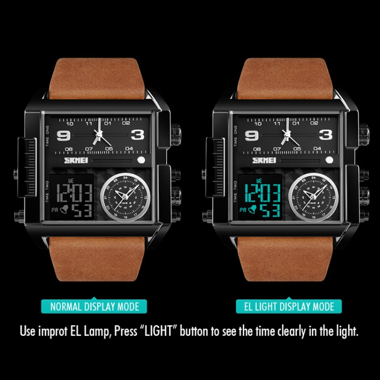 skmei-1391-multifunctional-men-business-digital-watch-30m-waterproof-square-dial-wrist-watch-with-leather-watchbandrose-gold